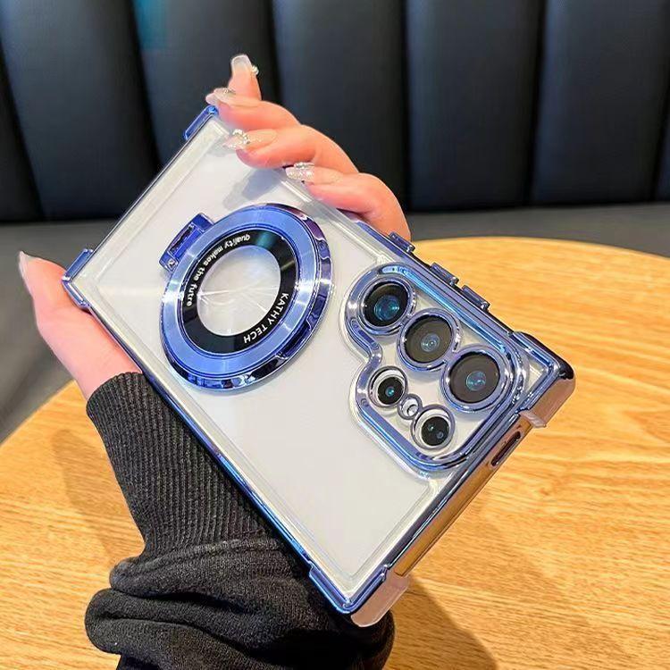Transparent Airbag Phone Case With Drop-proof Stand And Magnetic Attachment