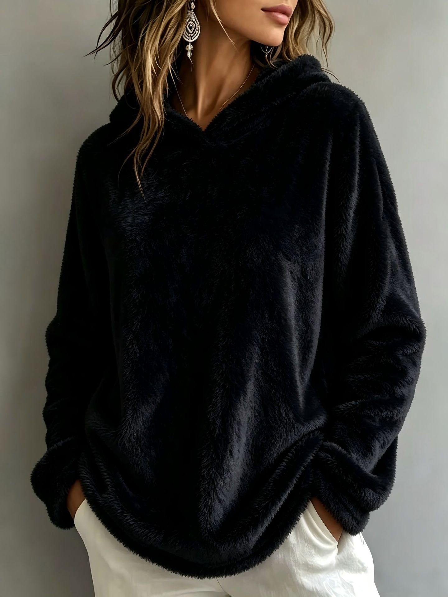 Casual Fashion Solid Color Long-sleeved Sweater