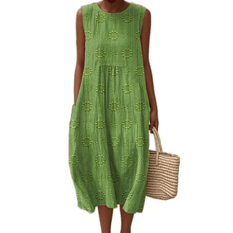 Slim-fit Printed Long Dress 3D Printed Women's