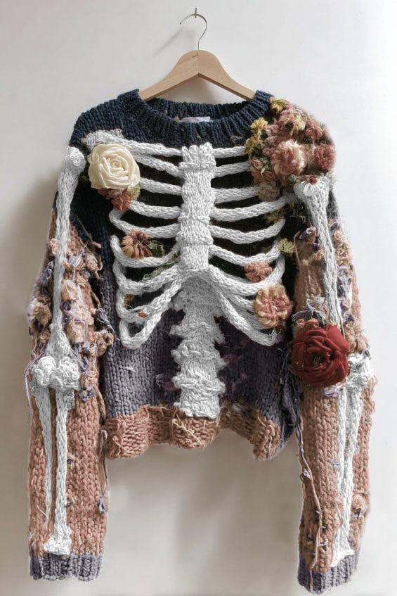 Halloween Bestseller 3D Digital-Print Womens Crew-Neck Loose Sweater