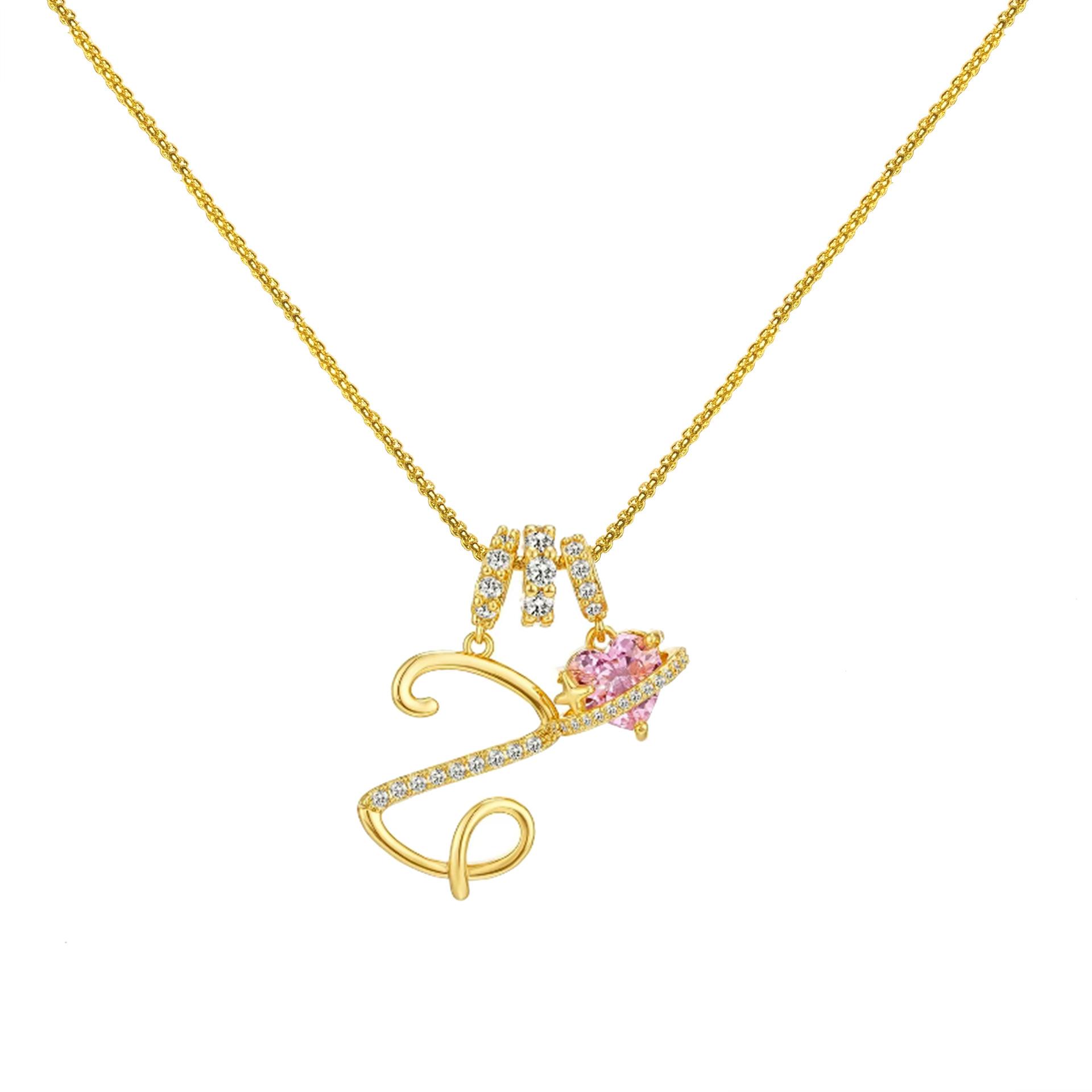 Dopamine 26 English Letter Necklace Girl Light Luxury Minority High Sense