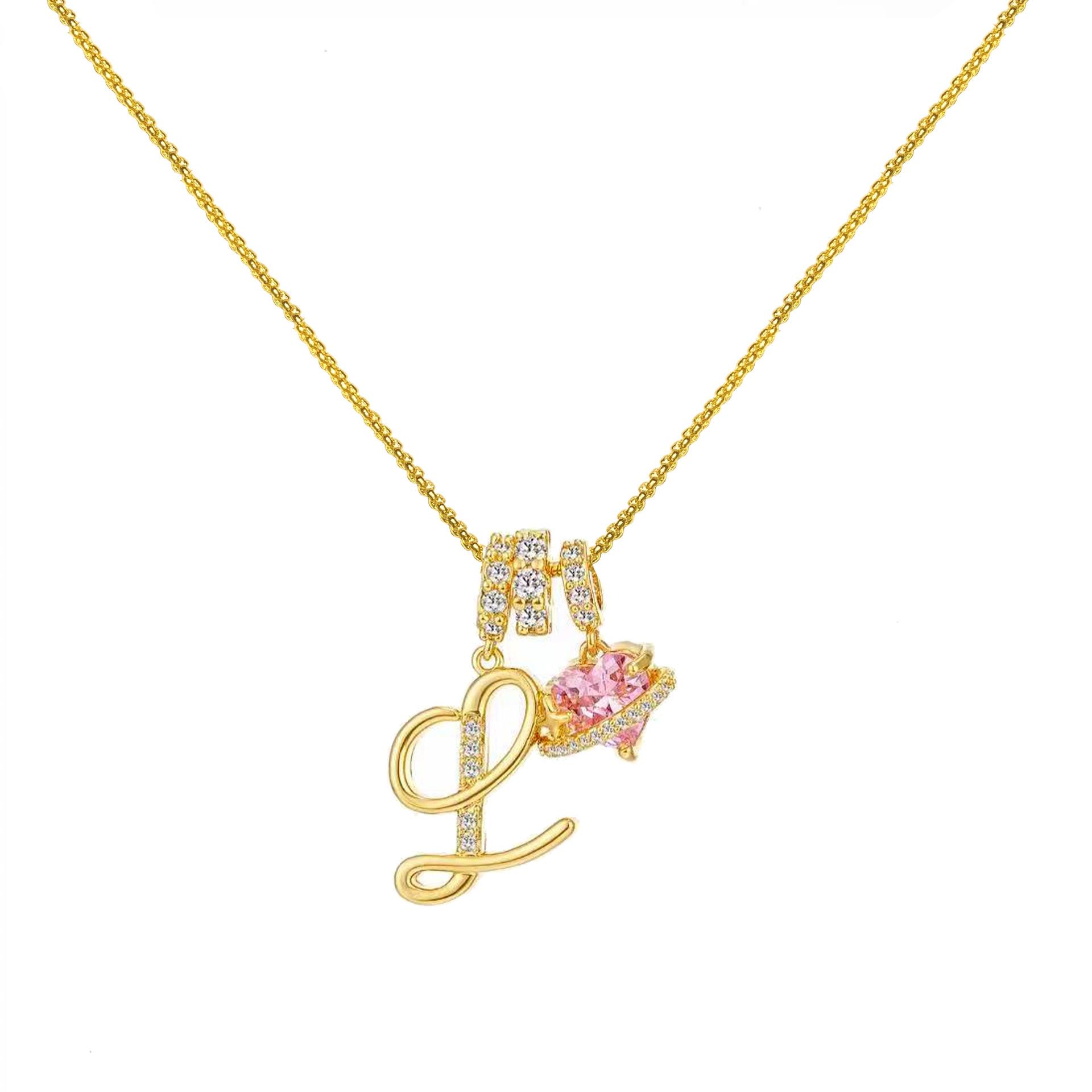 Dopamine 26 English Letter Necklace Girl Light Luxury Minority High Sense