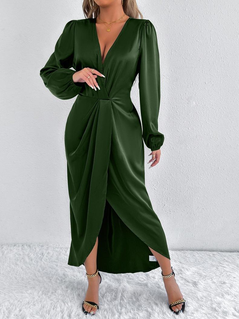 Satin European And American Style Dress High-grade