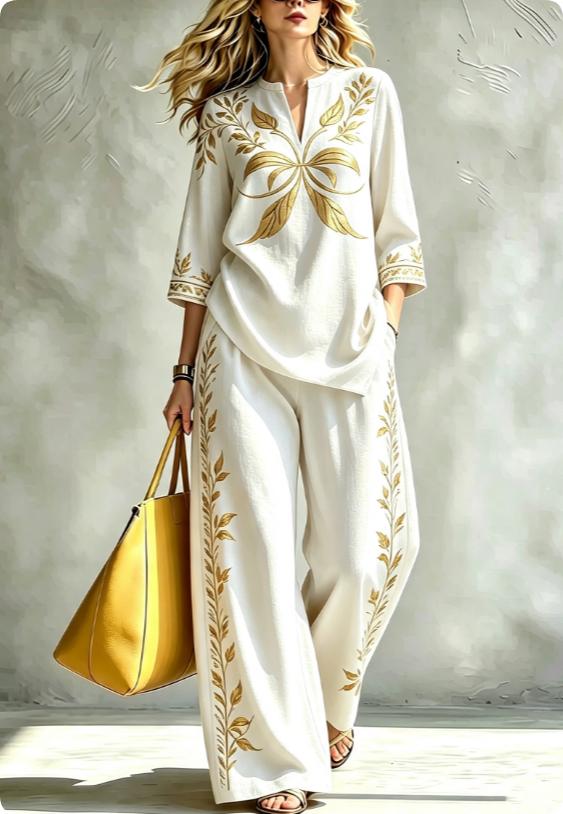 Summer Women's Blouse Set