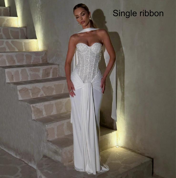 White / L / Single ribbon