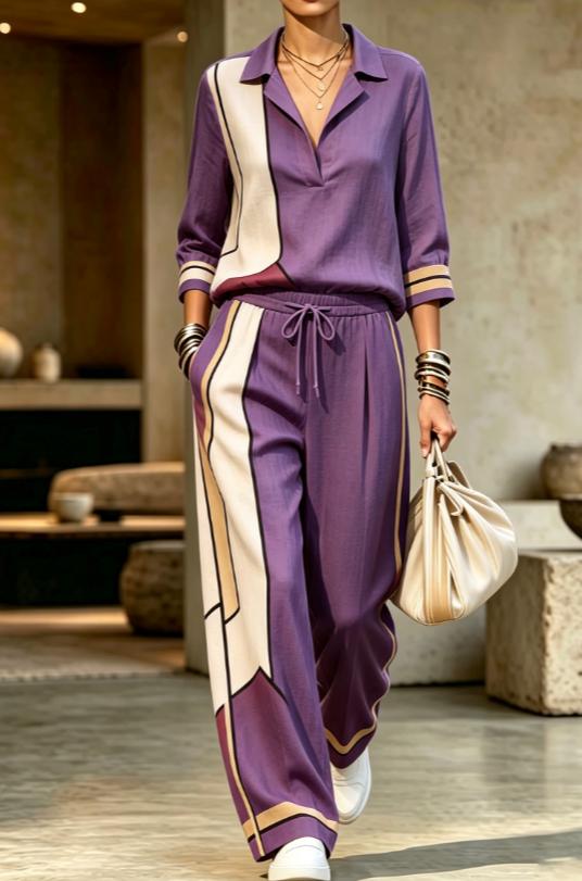 purple white / L