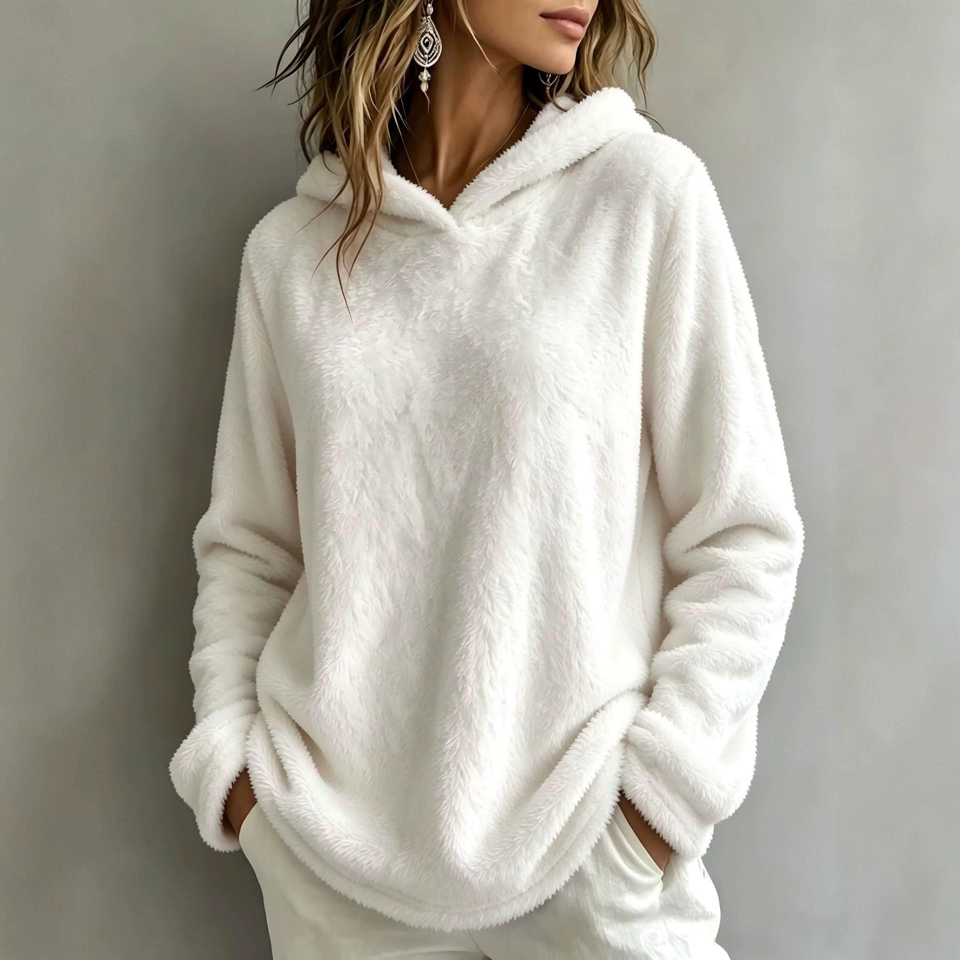 Casual Fashion Solid Color Long-sleeved Sweater