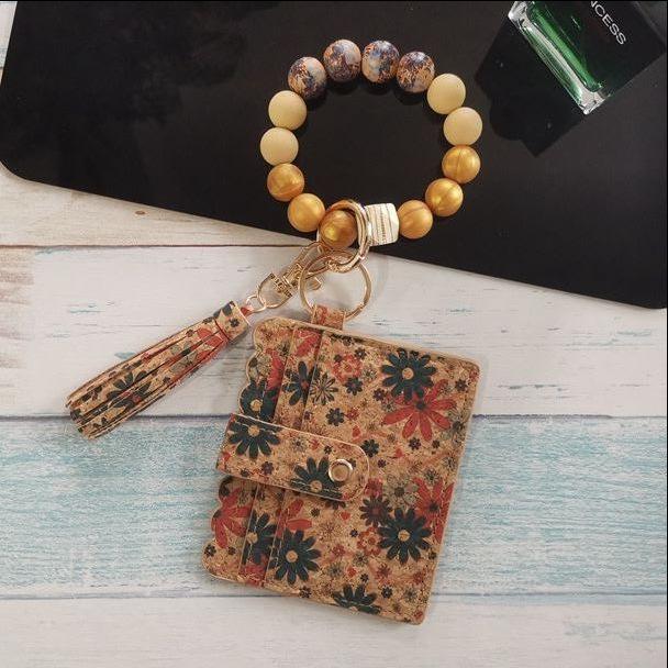 Silicone Bracelet Card Holder Coin Purse With Print