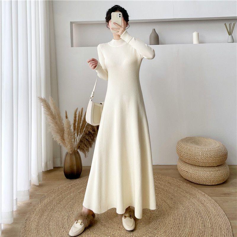 French Waist-slimming Knit Dress For Women