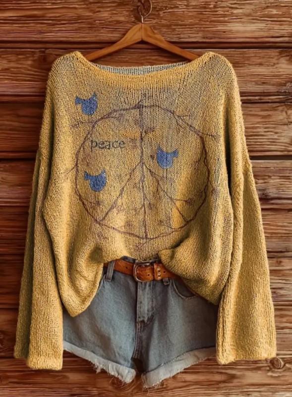 Women's Printed Knitted Sweater