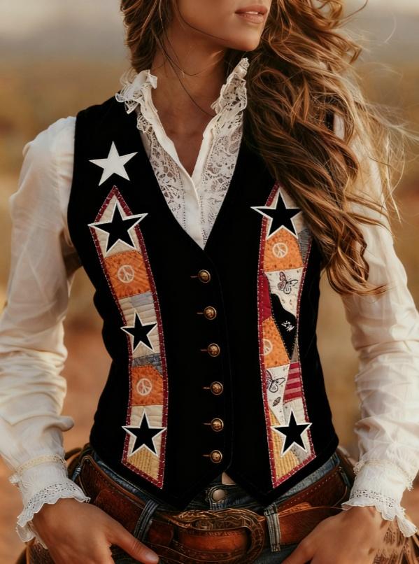 Casual Sleeveless V-neck Slim-fit Vest