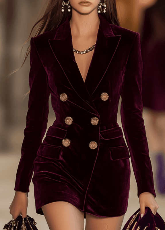Button-down Elegant Long-sleeved Dress