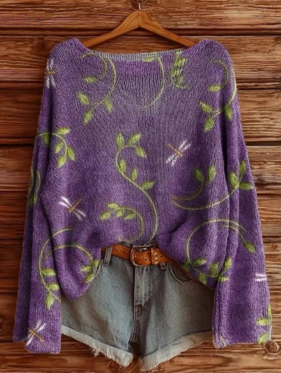 Women's Printed Knitted Sweater