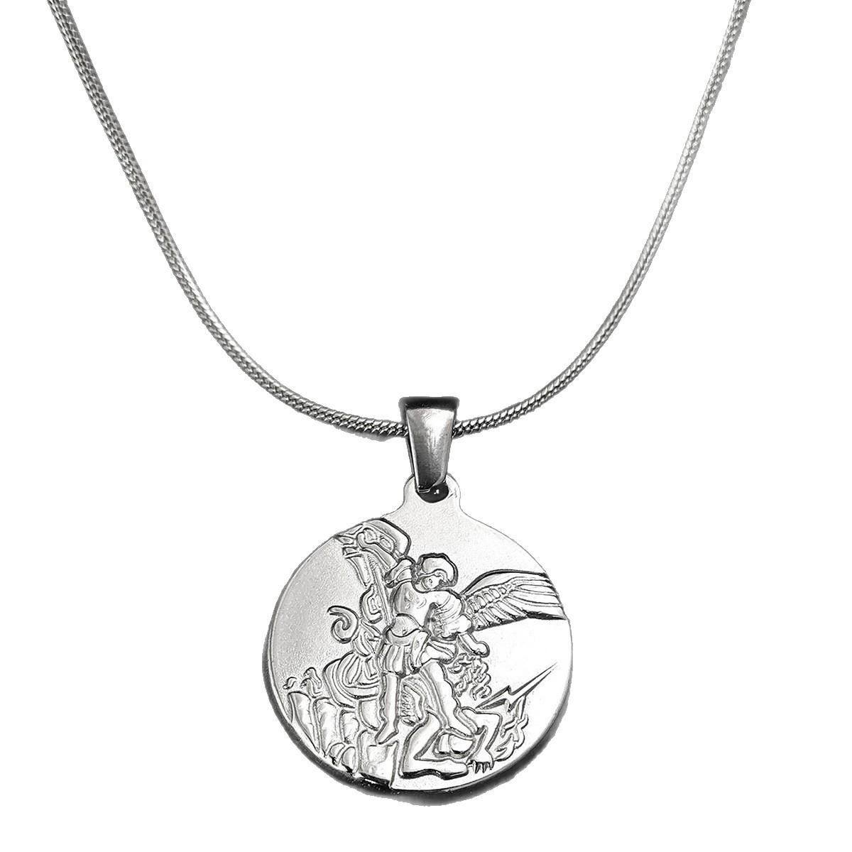 European And American-style Stainless Steel Necklace With Archangel Pendant