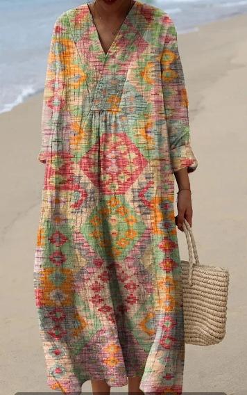 Long Sleeve Shirt Dress Women's Casual Floral 3D Printing