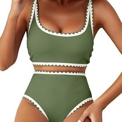 Sexy Bikini Swimsuit Womens Two-Piece Split Swimsuit