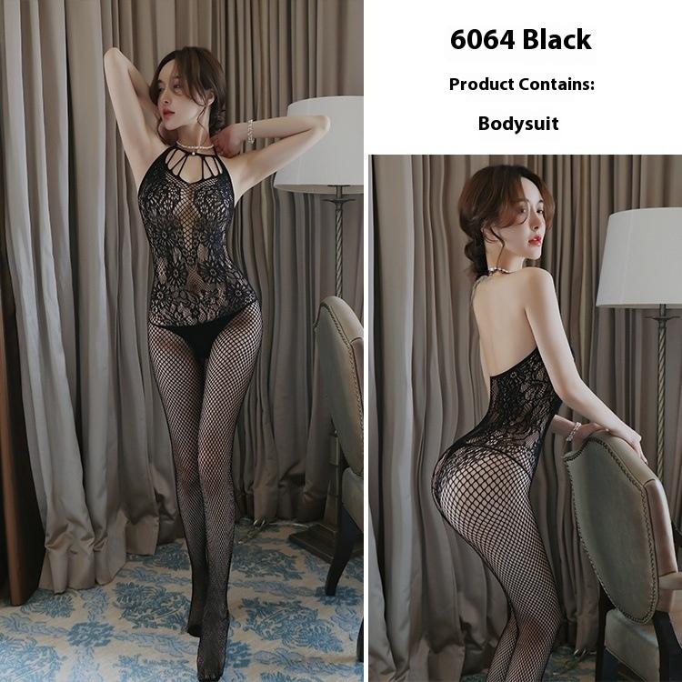 Women's Open Gear One-piece Stockings Fishnet Clothes Body Stockings Hollow Socks