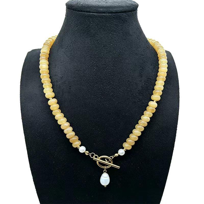 Turquoise Natural Stone Pearl Necklace