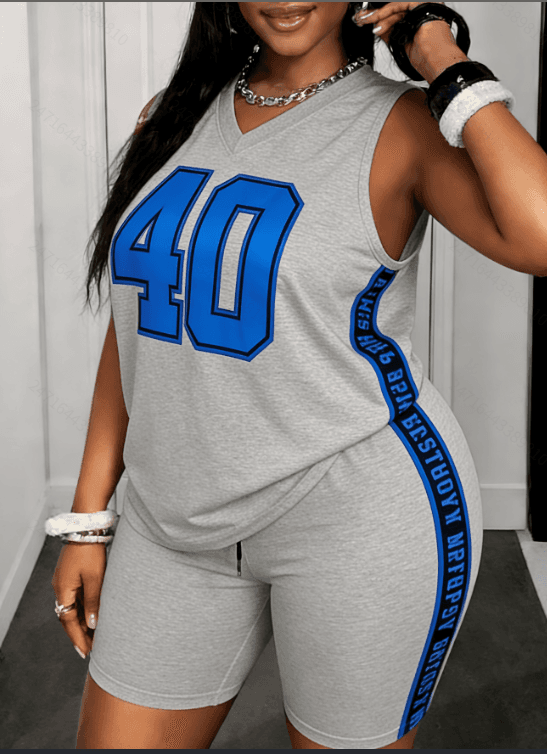 American Hot Girl Sport Jersey Set