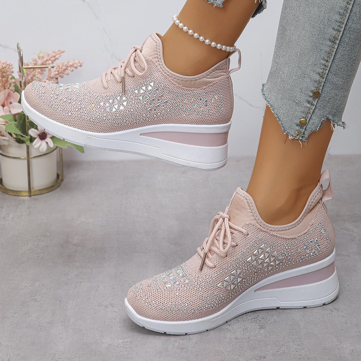 Breathable Mesh Casual Shoes Lightweight Height-Enhancing Sneakers For Men Daily Walking Comfortable Sportswear