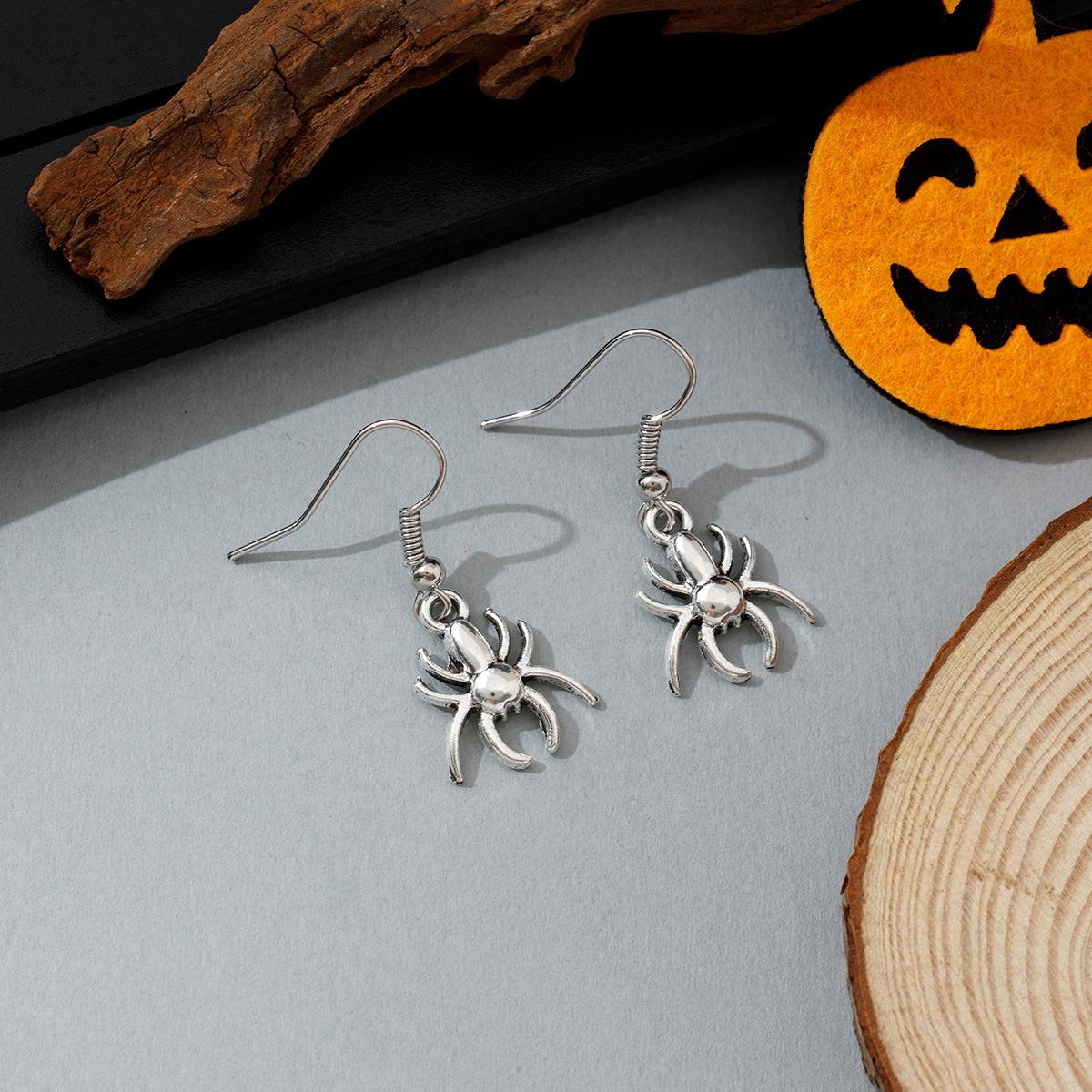 Horror Bat Pumpkin Skull Earrings Womens European And American Style Fashion