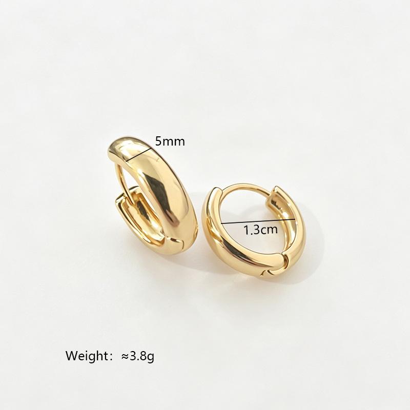 Minimalist Round Smooth Geometric Earrings Niche Style