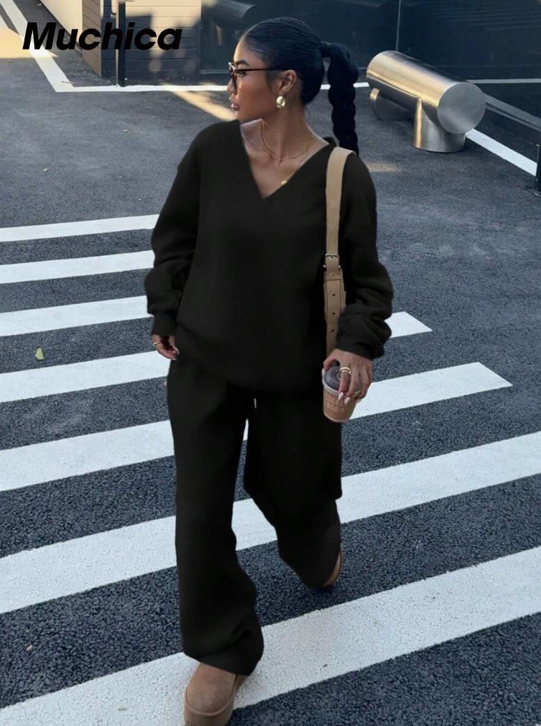 Suit Sweater Long Sleeve Loose Casual American Style