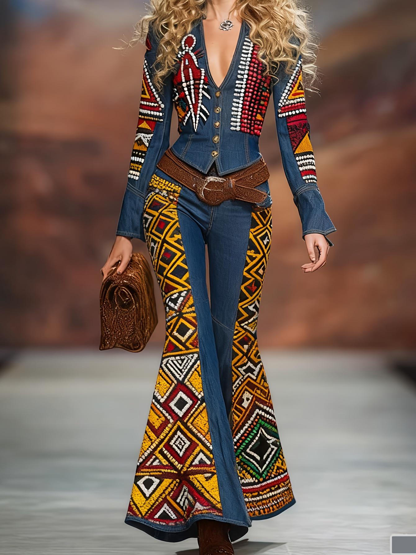 Women's Casual Flare Pants Two-Piece Set