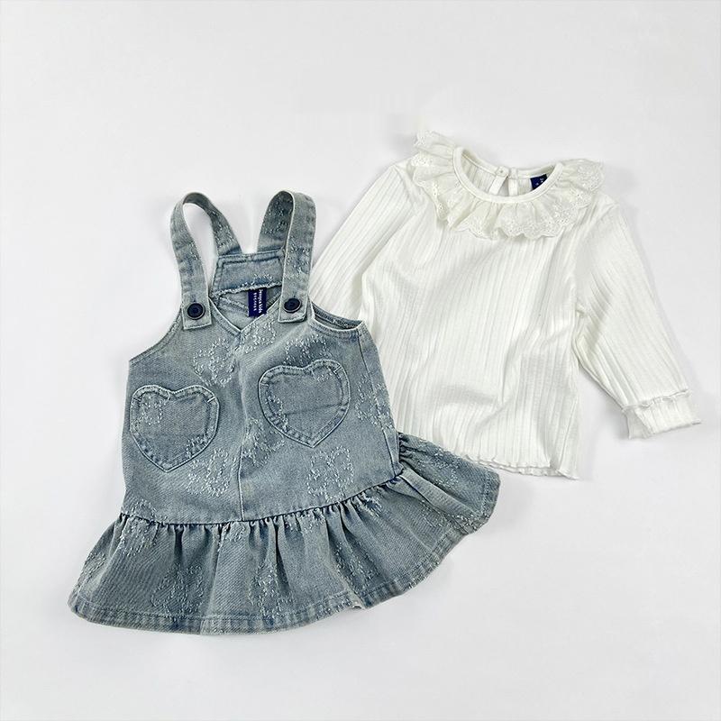 Sweet Jacquard Dress For Baby Girls