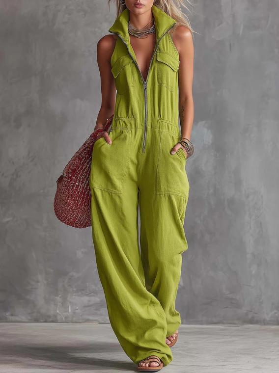 Green Wilderness Sleeveless Workover Pants