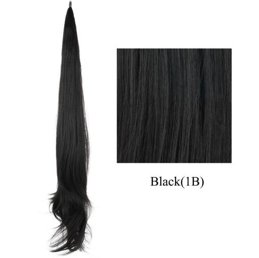 Flexible Synthetic Long Ponytail Wrapped Around Polish Curly Ponytail For Women