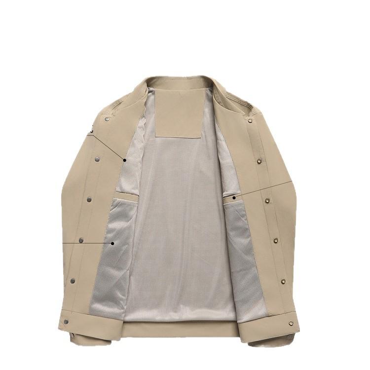 Mens Lapel Jacket With Buttoned Placket Top Coat