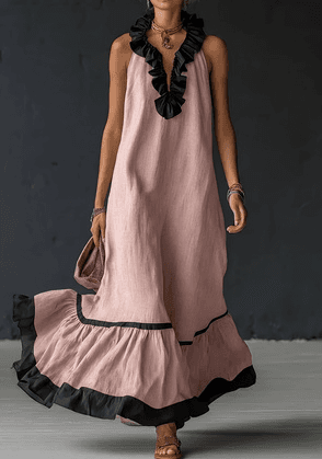 Resort-Style Linen Maxi Dress