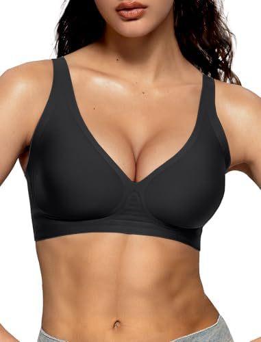 Women's Seamless Brassiere Deep V Without Steel Ring