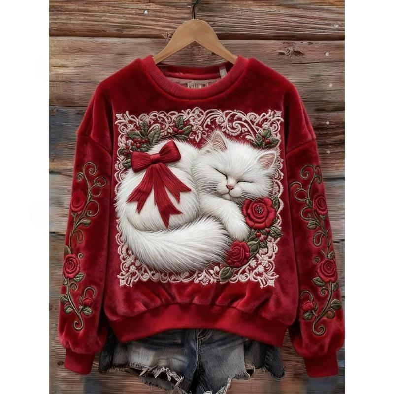 3D Digital Printing Pattern Christmas Women's Flannel Sweater