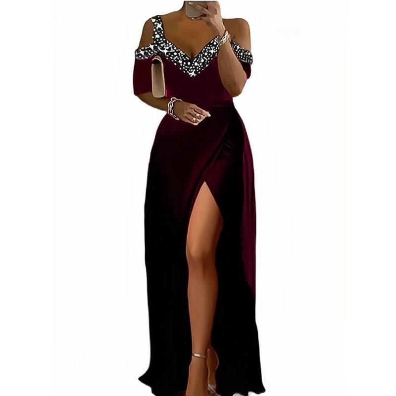 European And American Off-shoulder Spaghetti Strap Dress