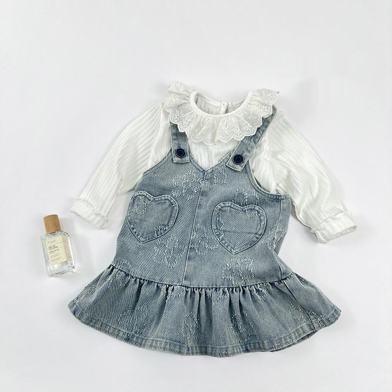 Sweet Jacquard Dress For Baby Girls