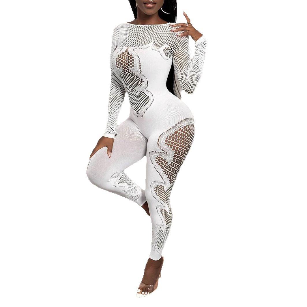 New Womens Slim-fit One-piece Knit Jumpsuit