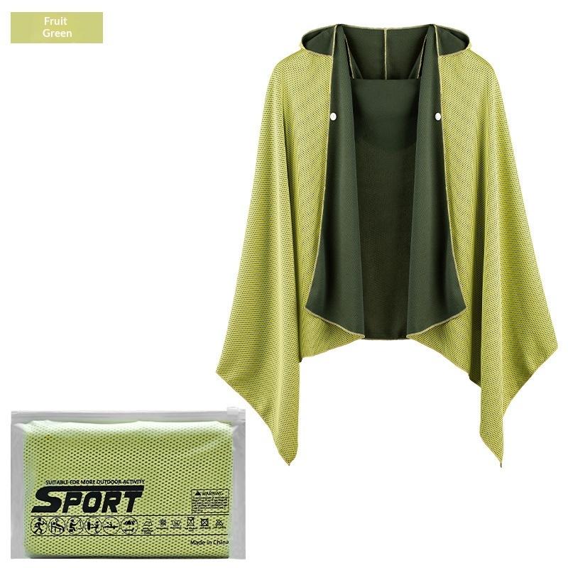 Dry Beach Towel Water-absorbent Sun-protection Shawl With Hood Bathrobe