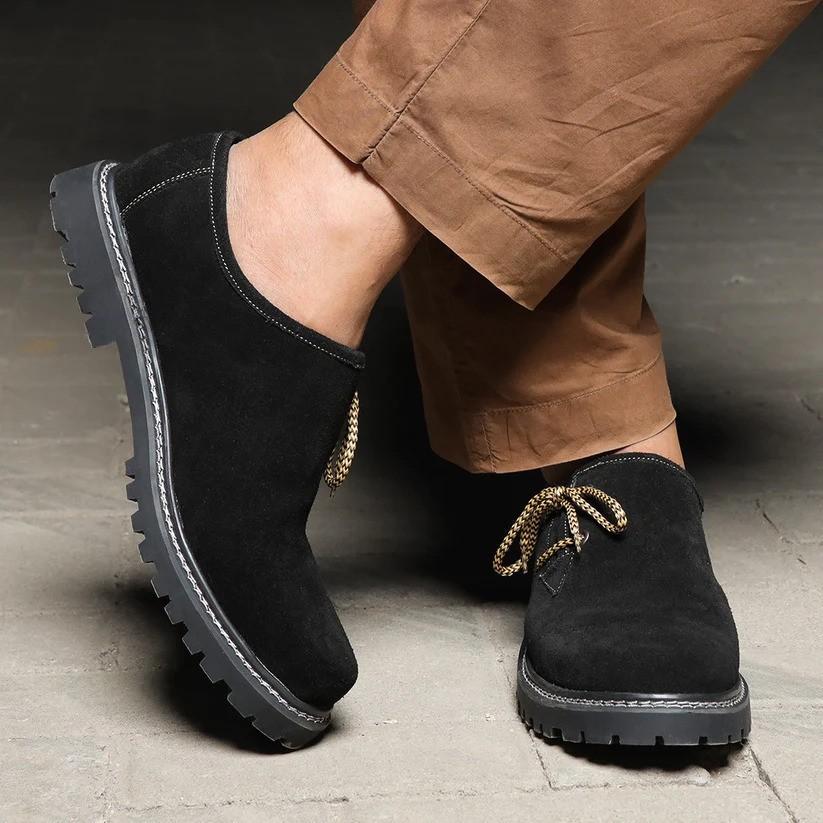 New European And American-style Round-toe Low-heeled Shoes