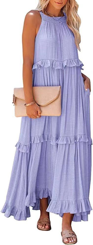 Hot New Summer Women's Elegant Maxi Tiered Dress