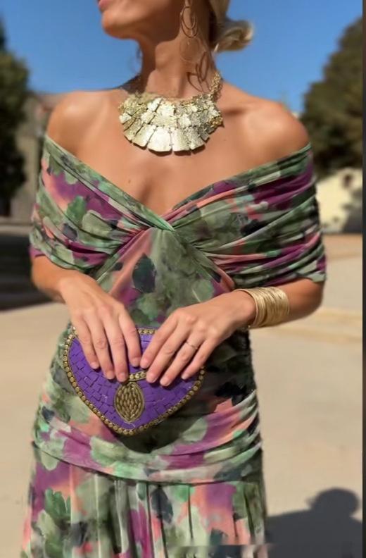 Green And Purple Printing / S