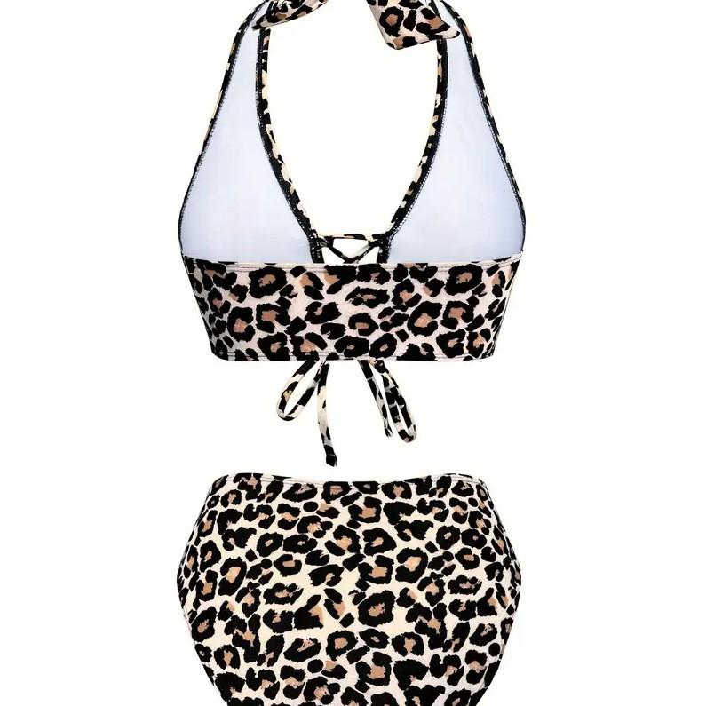 Womens High-Waisted Sexy Bikini Two-Piece Swimsuit