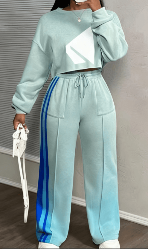Solid Color Casual Suit Women's Loose Slim Fit Two-piece Set