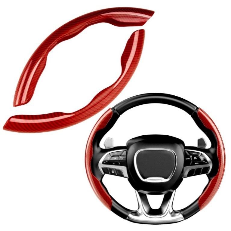 Car Steering Wheel Cover Carbon Fiber Pattern Steering Wheel Grip Cover