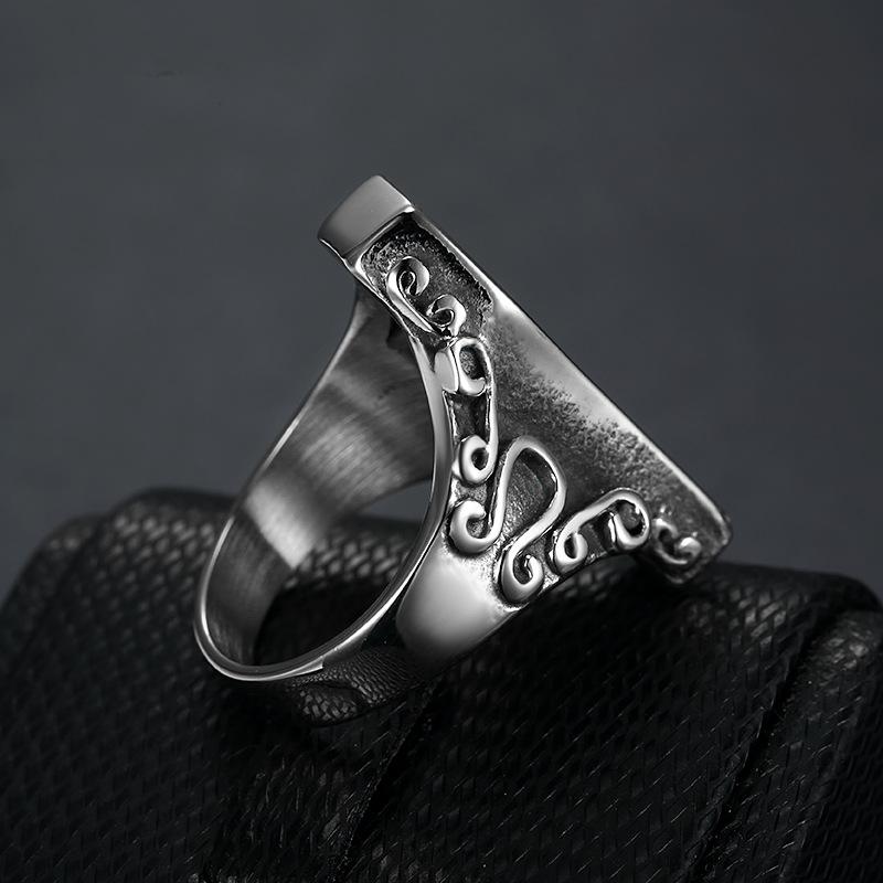 Stainless Steel Ring Dark Vintage Style