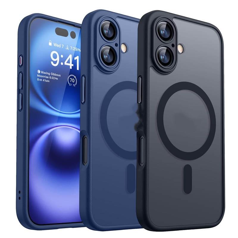 Phone Case Magnetic Adsorption Semi-transparent Oil-spray Matte Protective Cover