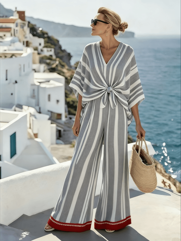 Women's Striped 2 Piece Outfit