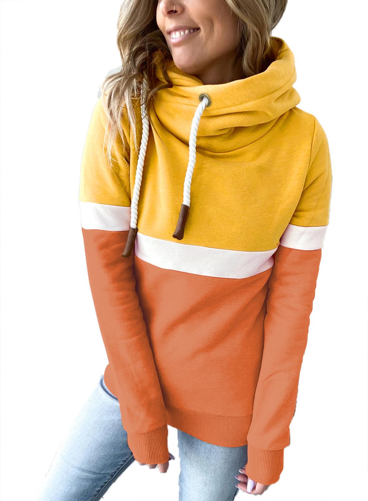 Women's Casual Turtleneck Hooded Sweatshirt