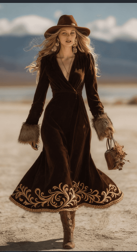 Winter Fashion Leisure Women's Long-Sleeved Extra-Long Dress